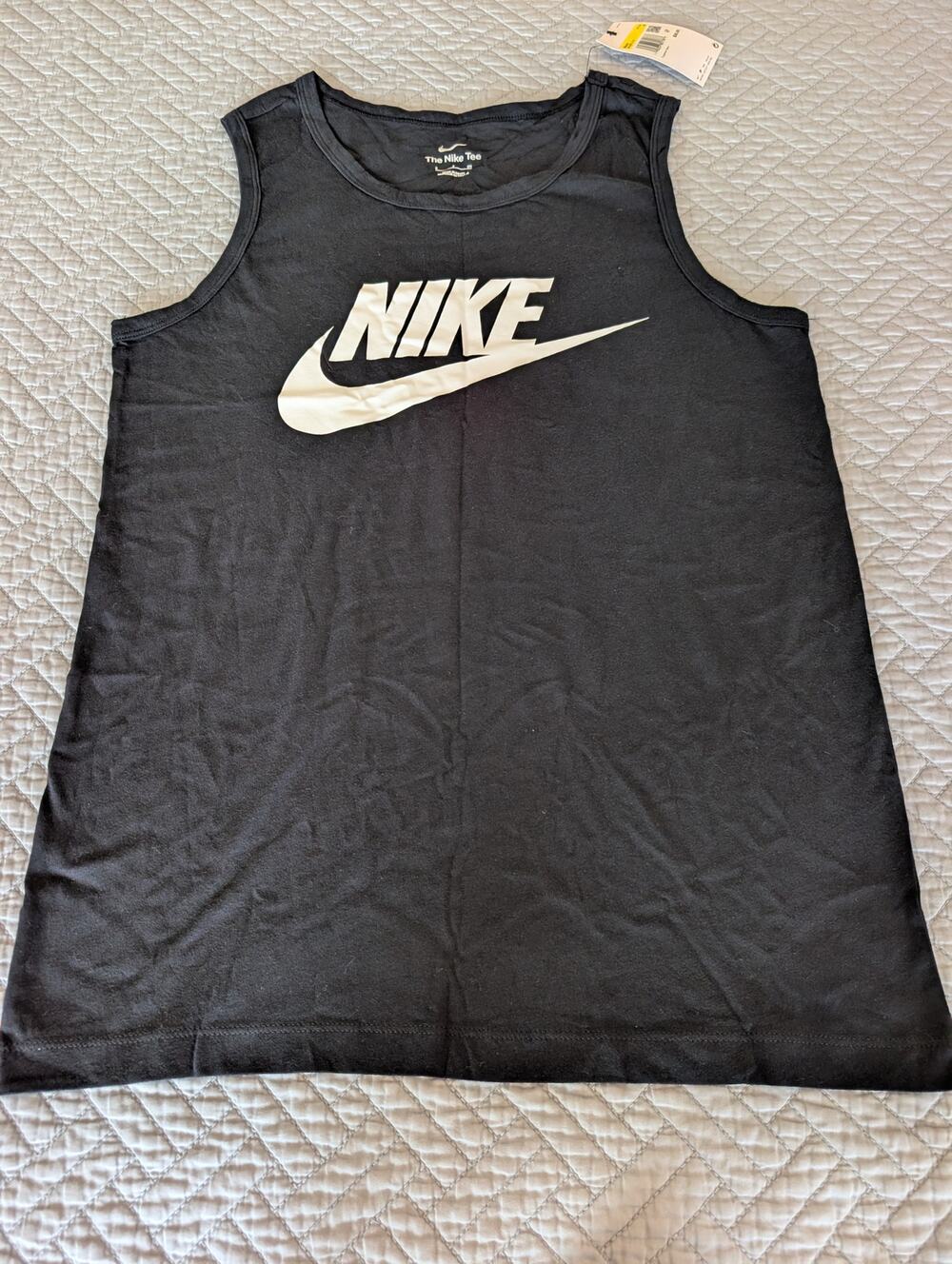 NWT Nike Tank Men's Small Black Sportswear Icon Futura Tank Top (0921)